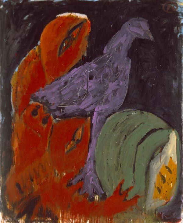 Markus Lüpertz - Zwischenraumgespenster: Violetter Vogel, 1987 © Markus Lüpertz, Courtesy Galerie Michael Werner, Köln und New York