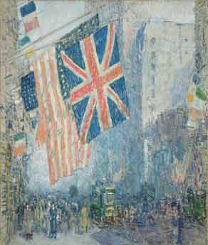The Union Jack, Childe Hassam, New York, April Morn, 1918 Hirshhorn Museum and Sculpture Garden, Washington DC © BA-CA Kunstforum