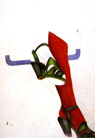 Martha Jungwirth, Schuhe, 1970, Mischtechnik auf Papier © Bank Austria Kunstsammlung