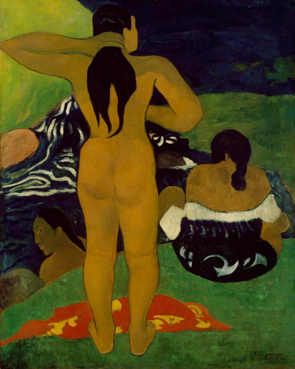 Paul Gauguin, Tahitianerinnen beim Baden, 1892, Öl auf Papier, auf Leinwand aufgezogen, 109,9 × 89,5 cm © bpk |  The Metropolitan Museum of Art, New York Robert Lehman Collection, 1975